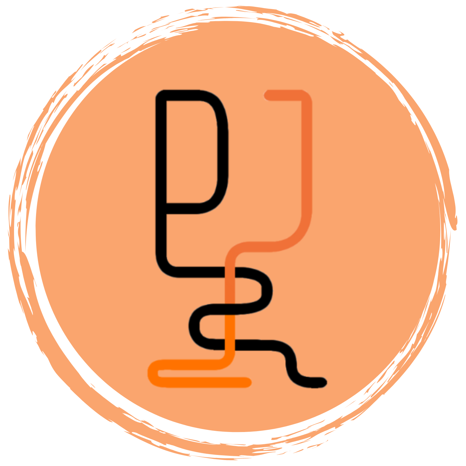 Logo de Pharm'Etude Junior ressemblant au caducée pharmaceutique